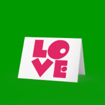 LOVE in Big Pink Letters cards by greenbaby LOVE in Big Pink Letters cards