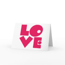 LOVE in Big Pink Letters cards