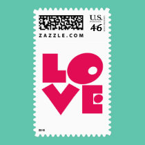 LOVE in Big Pink Letters stamps