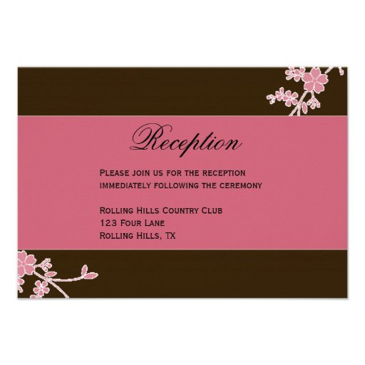 Love in Bloom: Wedding Reception Invitatation Custom Invitation