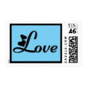 Love in blue postage