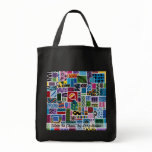 "Love In Chaos" Grocery Tote by Lara Kulpa bags