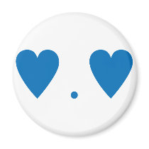 Love in Dark Blue Fridge Magnet