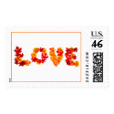 Love In Fall Wedding Postage Stamp