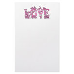 Love ( in flowers font ) custom stationery