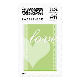 Love in Green Theme Postage