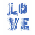 Love in Grungy Urban Blue t-shirts