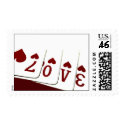 Love in Heart Playing Cards postage by beverlytazangel Love in Heart Playing Cards postage