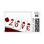 Love in Heart Playing Cards Stamp