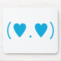 Love in Light Blue Mouse Pads