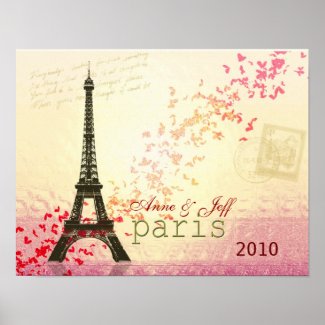 Love in Paris Eiffel Tower print