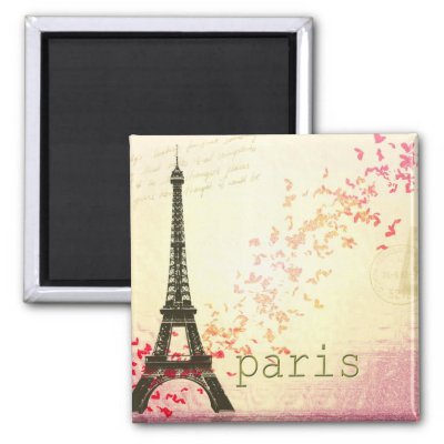 Love in Paris Refrigerator Magnet by perfectpostage