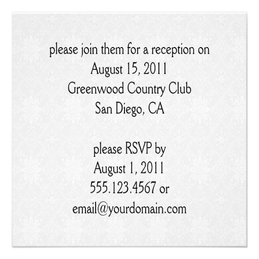 Love in Paris Post Wedding Reception Personalized Invite