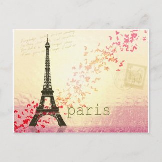 Love in Paris postcard