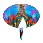 Love in Paris romantic giftart valentine special Cake Topper