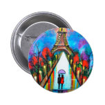 Love in Paris romantic giftart valentine special Pinback Button