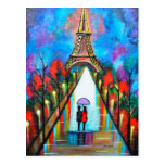 Love in Paris romantic giftart valentine special Postcard