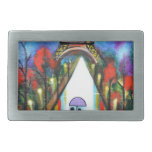 Love in Paris romantic giftart valentine special Rectangular Belt Buckle