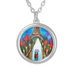 Love in Paris romantic giftart valentine special Silver Plated Necklace