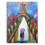 Love in Paris romantic giftart valentine special Spiral Notebook