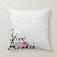 Love In Paris Throw Pillow