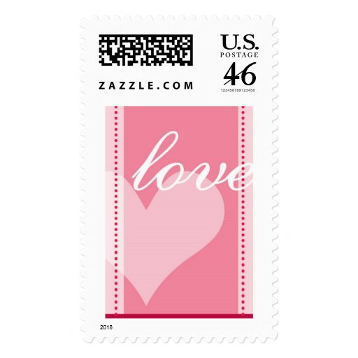 Love in Pink Theme Postage Stamps