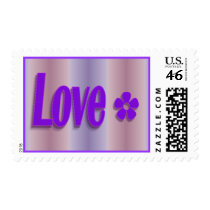 love in purple postage by DonnaGrayson love in purple postage