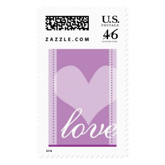 Love in Purple Theme Postage Stamp
