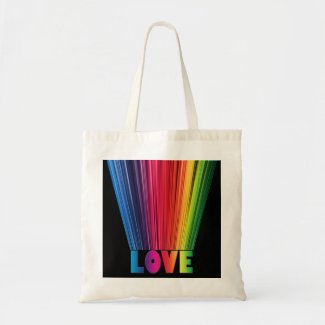 Love in Rainbow Colors Canvas Bags