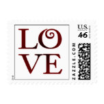 Love in red and black ... postage stamps