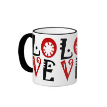 Love In Red&black mugs by myhome71 Love In Red&black mugs