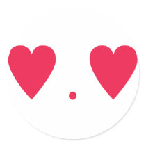 Love in Red Round Sticker