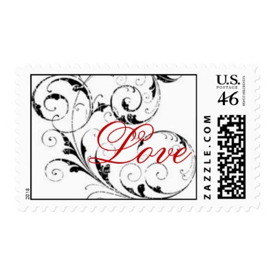 Love in Scroll Postage