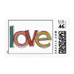 Love in Teal and Tan Stamp