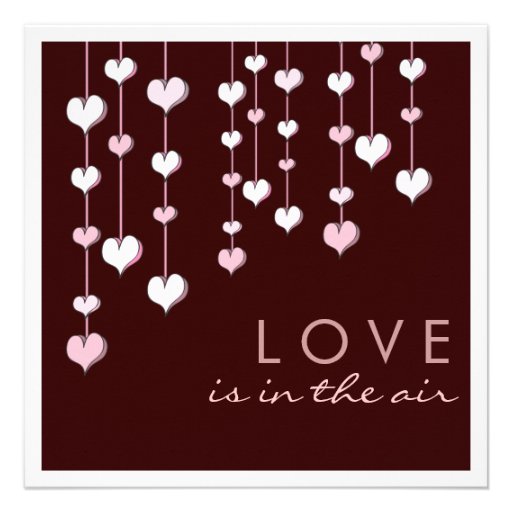 Love in the Air Hearts Engagement Party Invitation