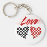 Love in the fast lane -for Nascar fans Key Chains