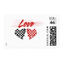 Love in the fast lane -for Nascar fans Stamp