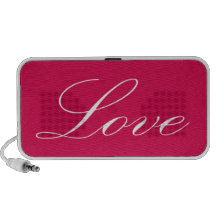 Love in White and Pink iPod Speaker
