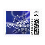 Love In Winter Postage Stamp
