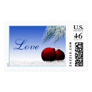 Love In Winter Postage Stamp stamp