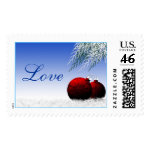 Love In Winter Postage Stamp