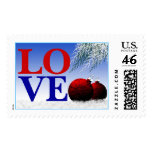 Love In Winter Wedding Postage Stamp