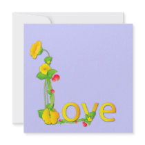 Love in Yellow Flowers Custom Invitations