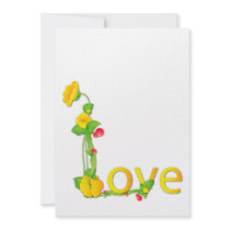 Love in Yellow Flowers Personalized Announcements