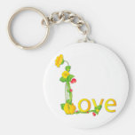 Love in Yellow Flowers Key Chains