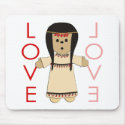 Love Indian Doll mousepads by dollfriends Love Indian Doll mousepads