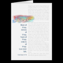 Love Inspirational Greeting Card cards