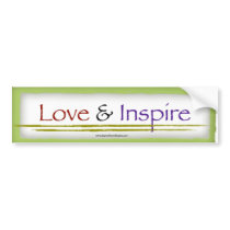 "Love & Inspire" Bumper Sticker