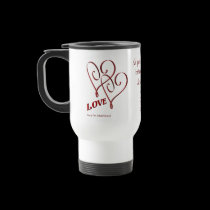 Love Intertwined Red Hearts Travel Coffee Mug by SmilinEyesTreasures Love Intertwined Red Hearts Travel Coffee Mug