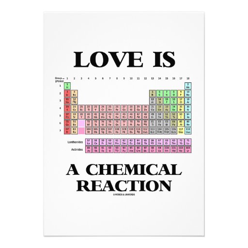 Love Is A Chemical Reaction (Periodic Table) Custom Announcement